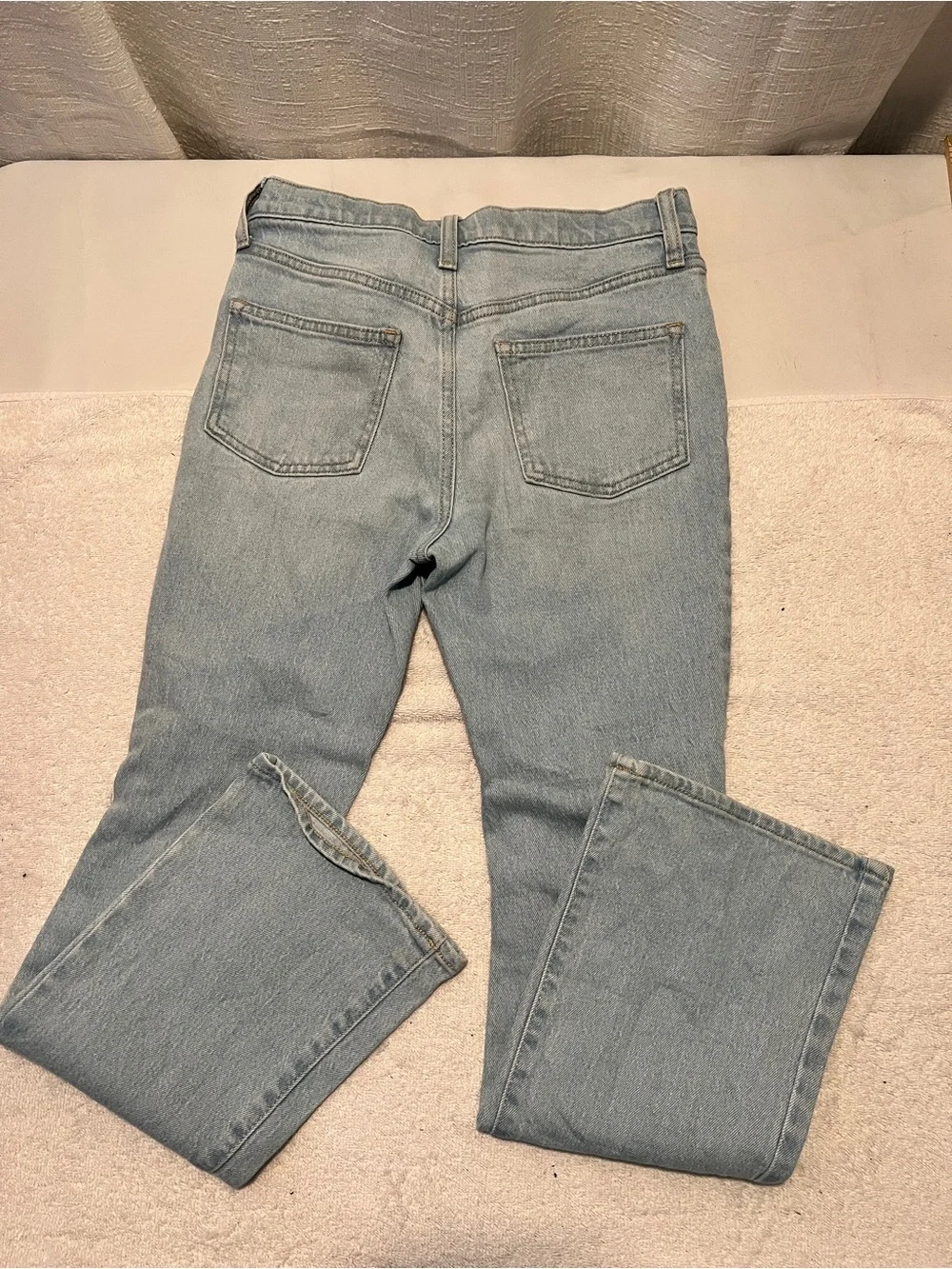 Old Navy Light Blue Flare Jeans with Knee Rips size Girls 14